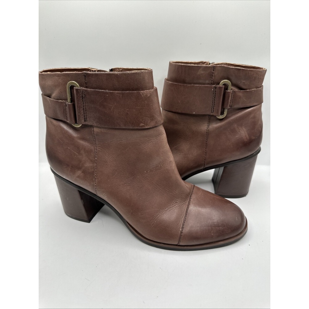 Korks Women's Boots Hanska Leather Booties Shoes Footwear Dark Brown Size 8.5